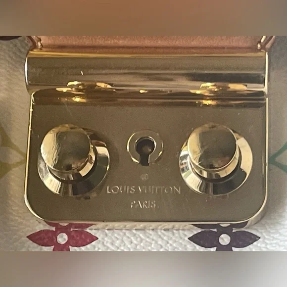 🏆LV Takashi Murakami Chrissie MM multicolor bag, Brass chain straps Limited Edt - Picture 9 of 14